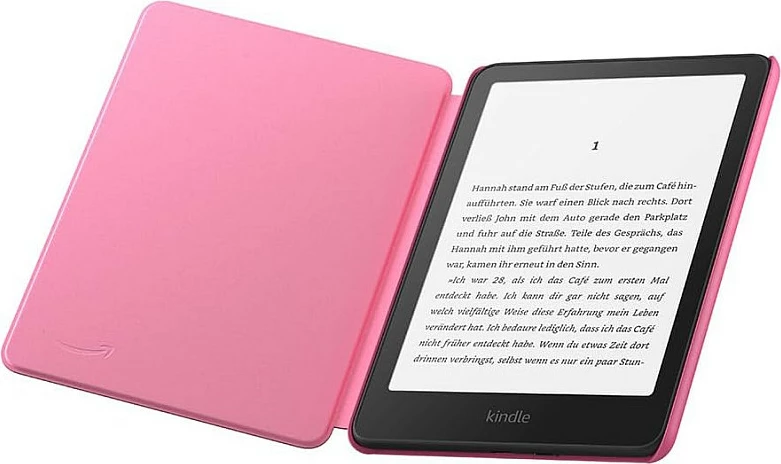 Mbështjellës Amazon Kindle Paperwhite 2024, 7", pëlhurë (fabric), raspberry rozë