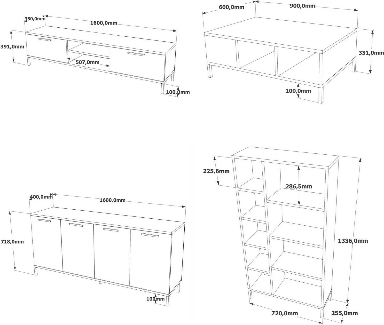 Set mobiljesh për dhomë dite, Hanah Home, Rl6-Aa