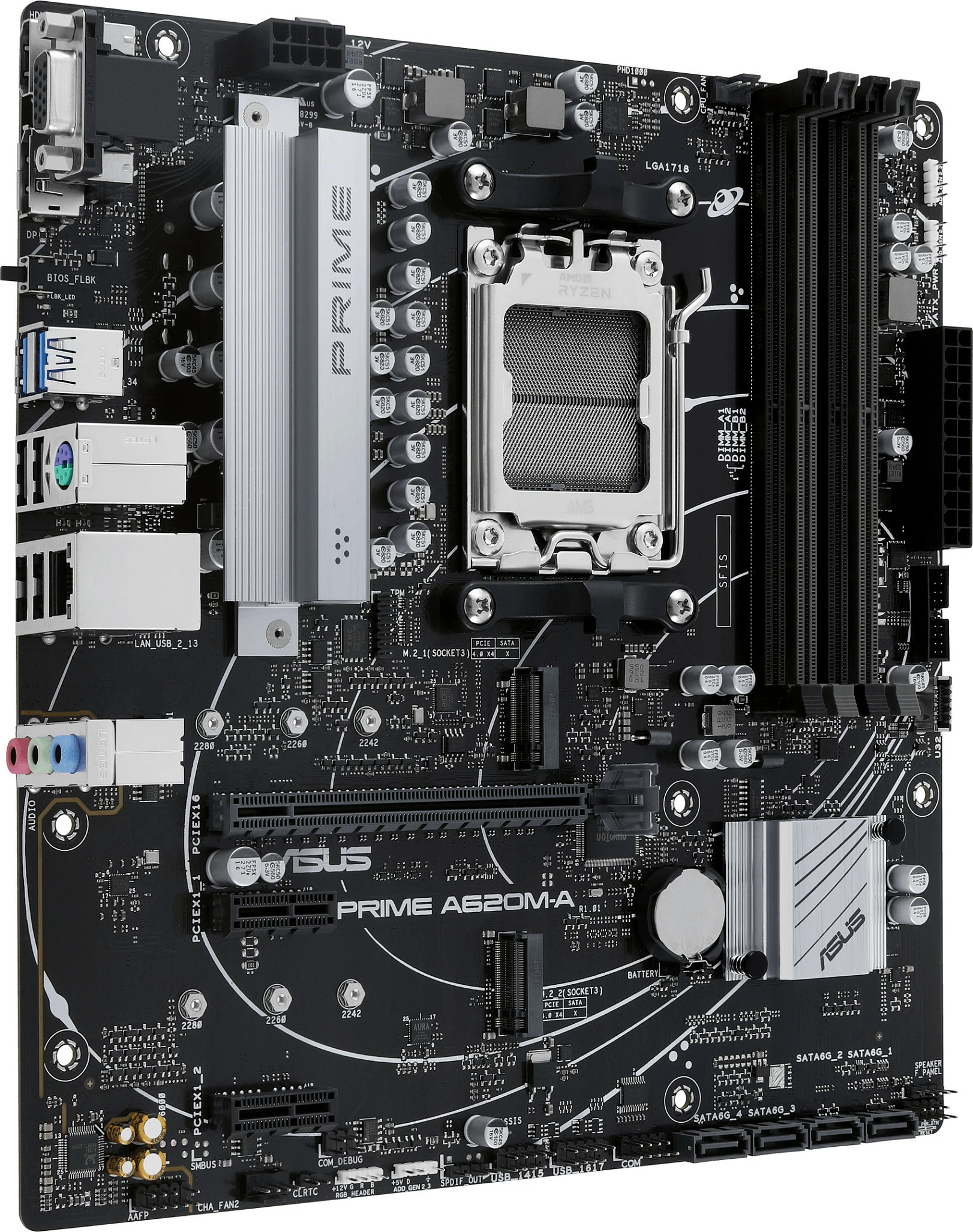 Pllakë amë ASUS PRIME A620M-A-CSM, AMD, Socket AM5, DDR5, micro ATX