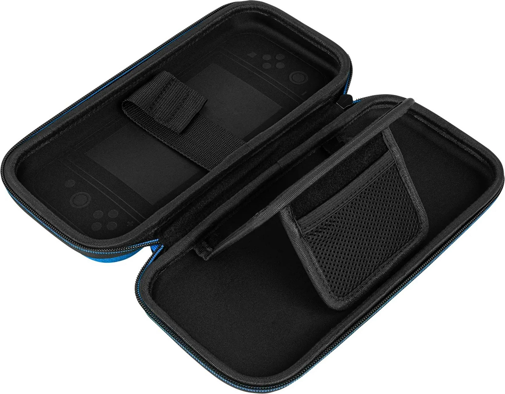 Kasë udhëtimi për Nintendo Switch PDP Deluxe Travel Case The Legend of Zelda, me stand të integrum, për Switch/Lite/OLED, Hyrule Blue