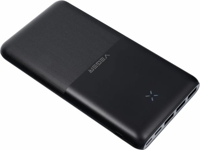 Powerbank VEGER S22 20000mAh PD 20W ultra slim, i zi (me kabllo USB-A në USB-C)