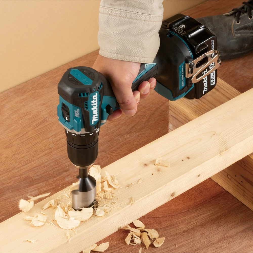 Kaçavidë elektrike Makita DDF487RFE3, 18V, 3 bateri, ngjyrë kaltër/zezë/çelik