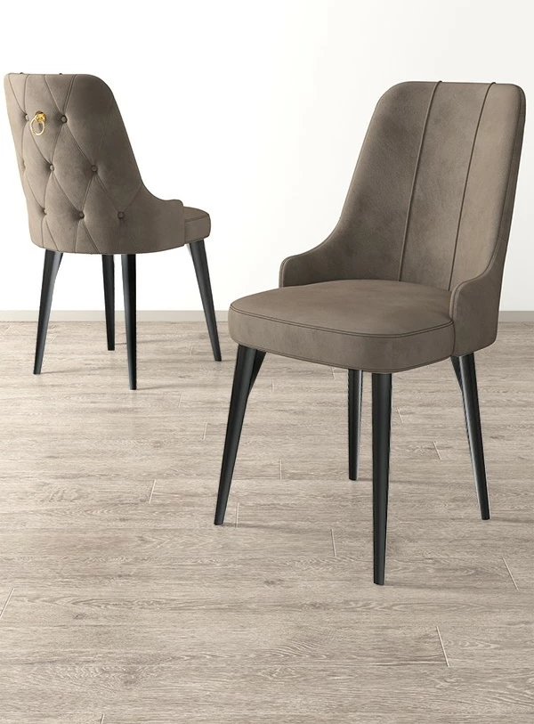 Set karrigash (4 copë), Hanah Home Newa, kapuçino, e zezë