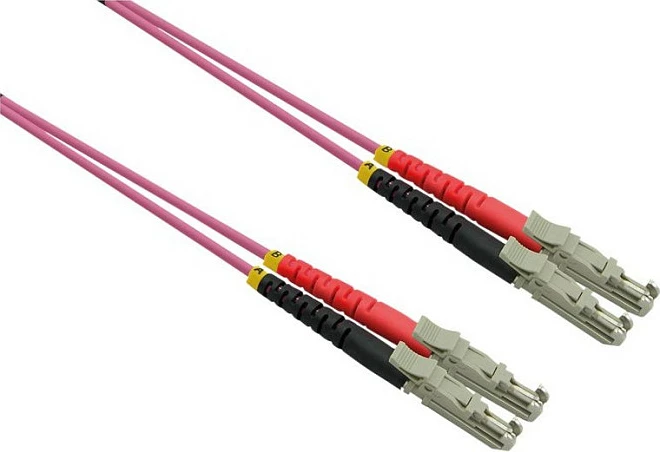 Kabllo fiber optike ROLINE 21.15.9491, OM4 50/125, E-2000 (LSH) në E-2000 (LSH), 1 m, duplex, LSZH, vjollcë
