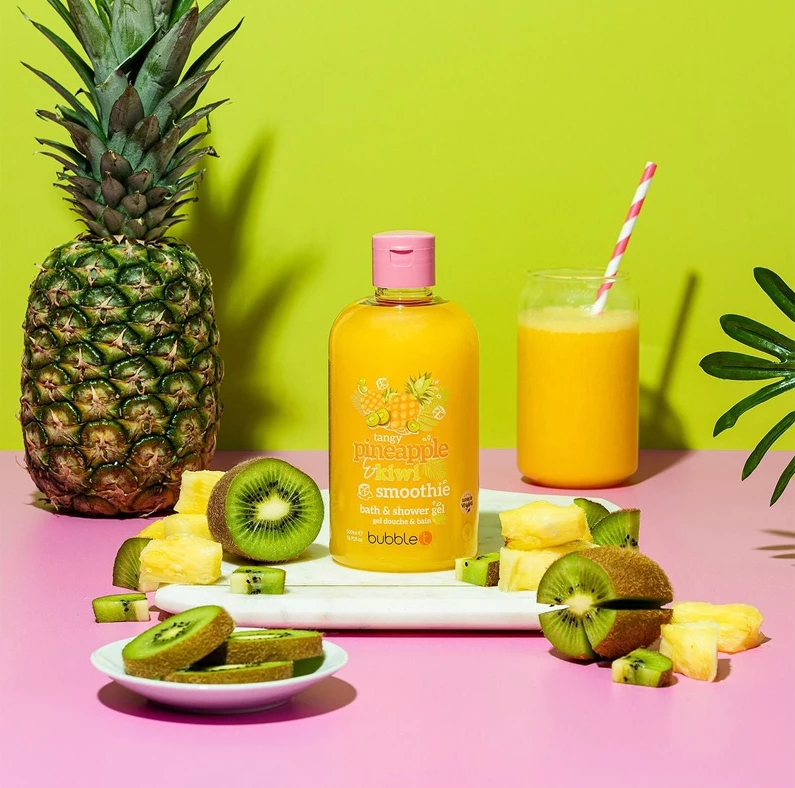 Bubble T Bath &amp; Shower Gel Pineapple &amp; Kiwi 500ml