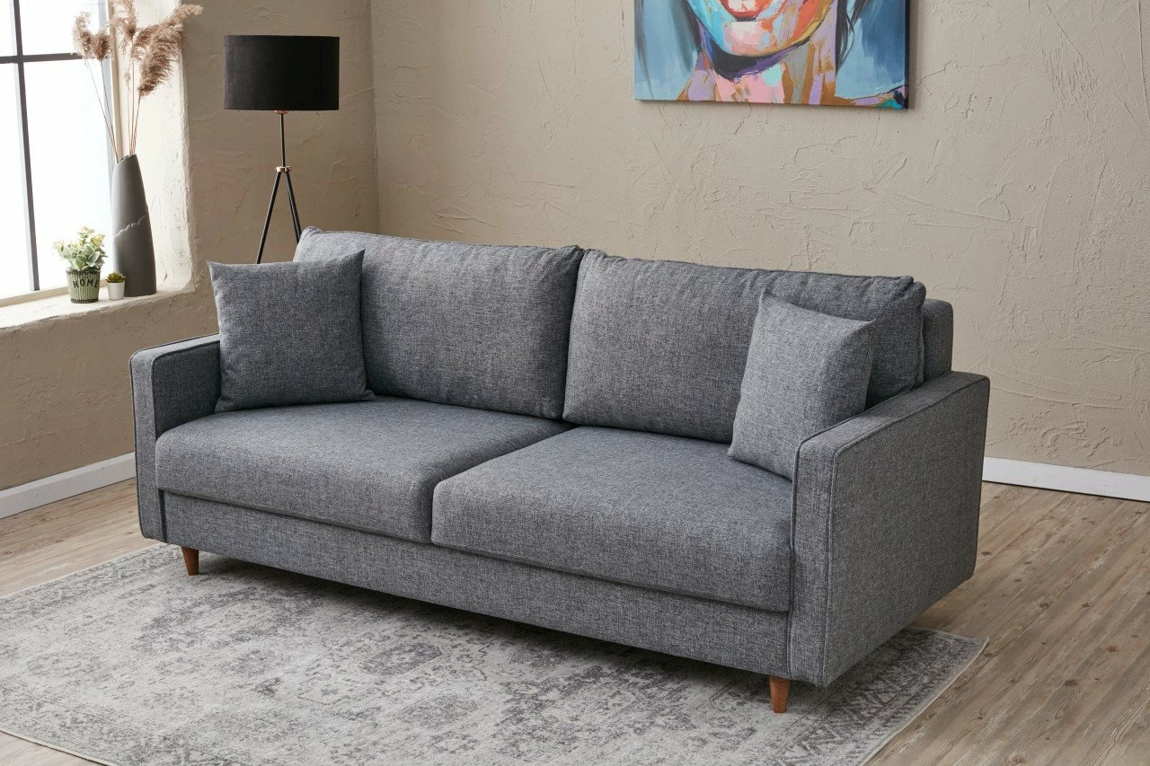 Divan treshe, ngjyrë gri, Atelier del Sofa, Eva