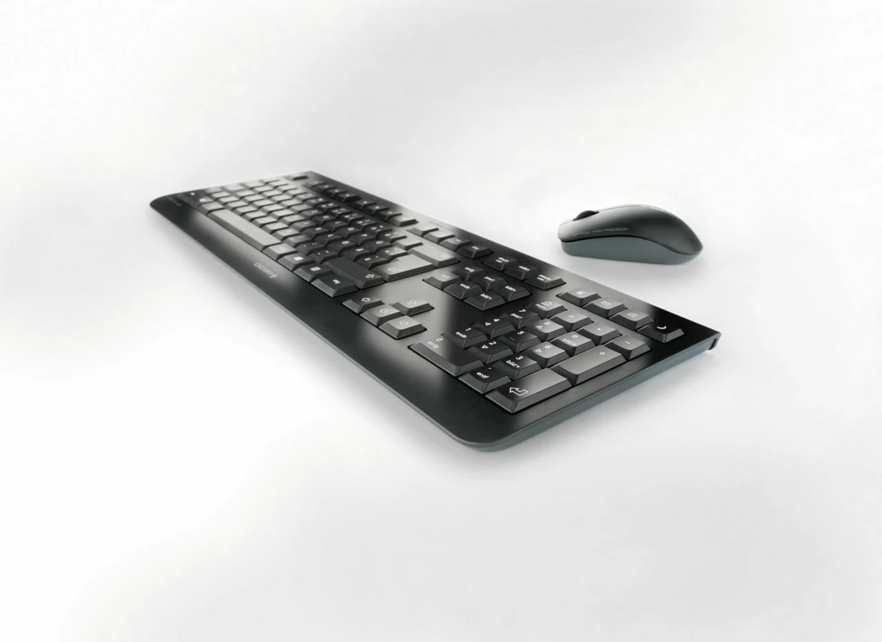 Set tastierë dhe maus Cherry DW 3000, Wireless, QWERTY, i zi