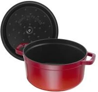 Tenxhere gize me kapak Staub La Cocotte 40509-852-0 28 cm 6.7 L, e kuqe qershi