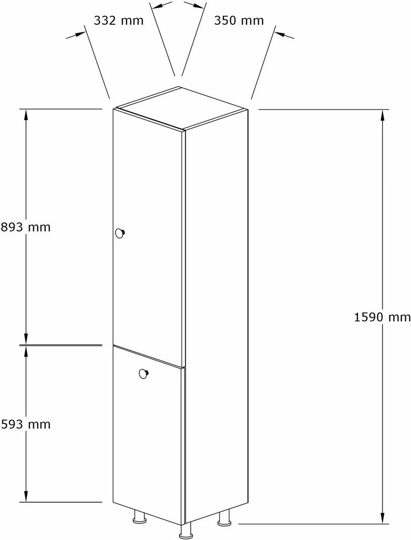Dollap banjoje Hanah Home, ngjyrë arre, Lipa
