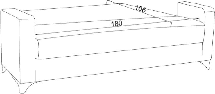 Set dhome ndeje 2 pjesë Vox stof ngjyrë krem