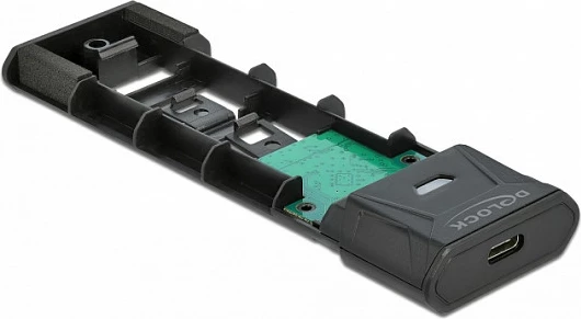 Kasë eksternë SSD DeLOCK M.2 NVMe/SATA USB-C 10Gbps, USB 3.2 Gen 2, e zezë/gri
