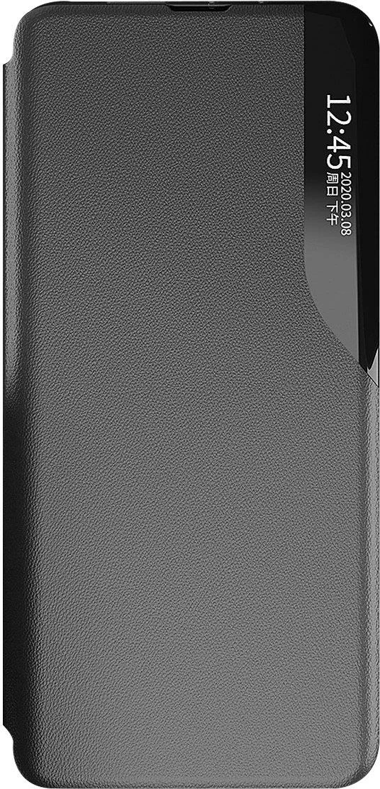 Mbështjellës Hurtel Eco Leather View Case për Samsung Galaxy A73, me kapak dhe mbajtëse, Kuq