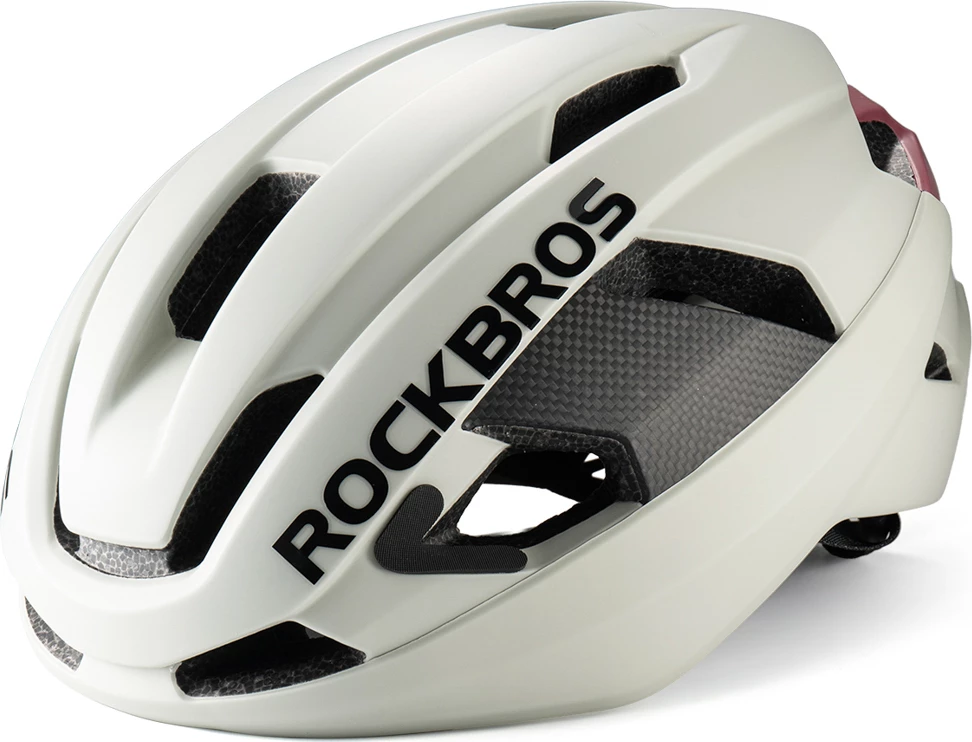 Helmetë biçiklete Rockbros LK-15 58-62 cm, fibër karboni, gri e çelët