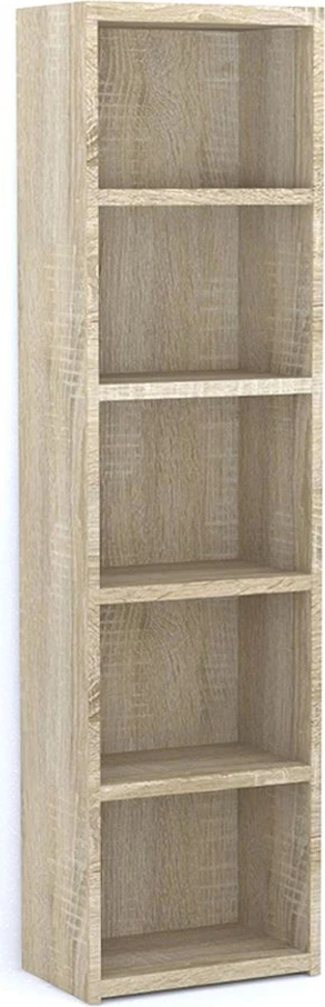 Raft librash Lines, 4 rafte, ngjyrë sonoma, 46x29x180cm