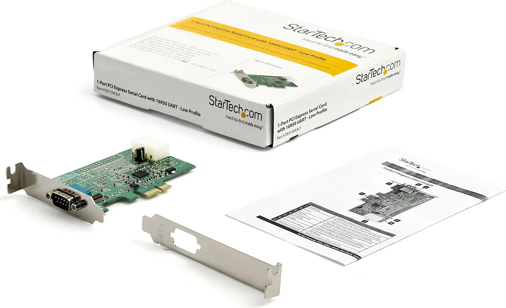Kartelë adapter PCIe në Serial RS232 StarTech PEX1S953LP, 1x DB9, 921.4 Kbps, Low Profile, e gjelbër