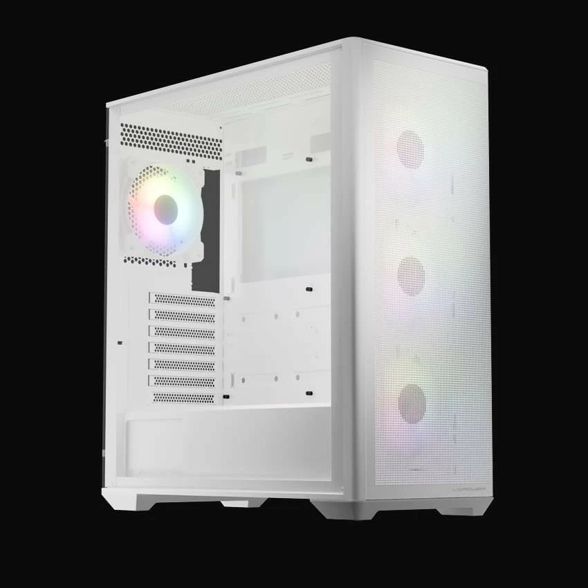 Kasë LC-Power Gaming 811W, Micro Tower, RGB, e bardhë