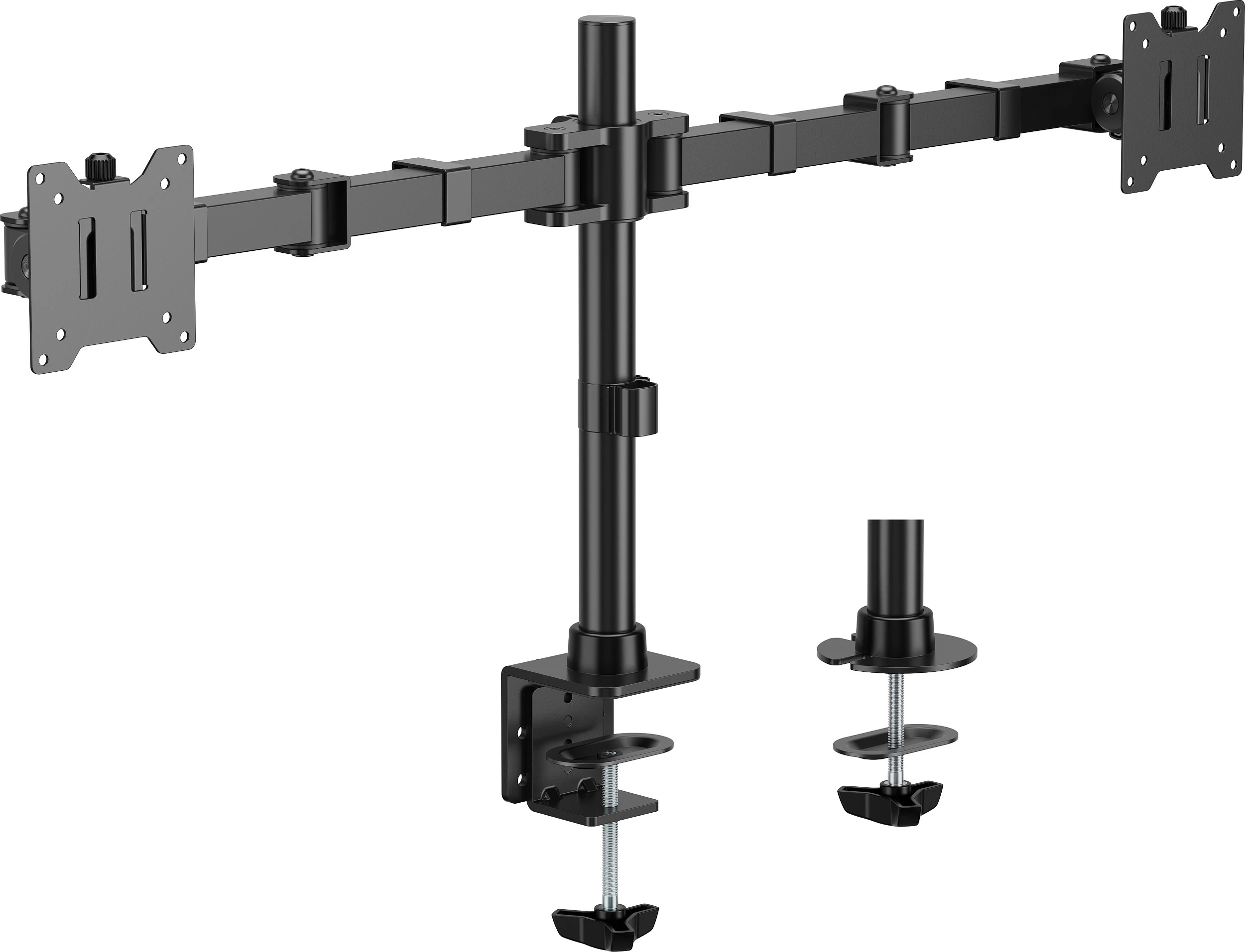 Mbajtëse tavoline për monitor EQUIP, 2x 17"-35", VESA 75x75/100x100, 360°, e zezë