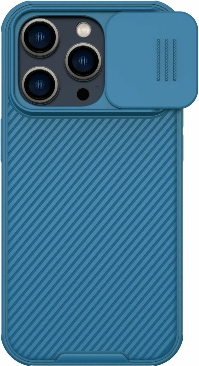 Mbështjellës Nillkin CamShield Pro Magnetic për iPhone 14 Pro Max, MagSafe, mbrojtje kamerës, Blu