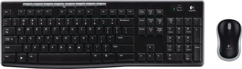 Set tastierë + maus Logitech MK270 (920-004510), wireless 2.4GHz, layout FR, me numpad, gri