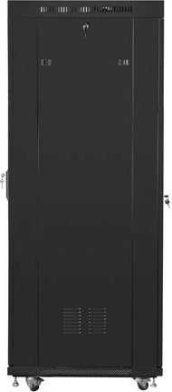 Kasë RACK Lanberg 37U 600x800, e zezë, dyer xhami