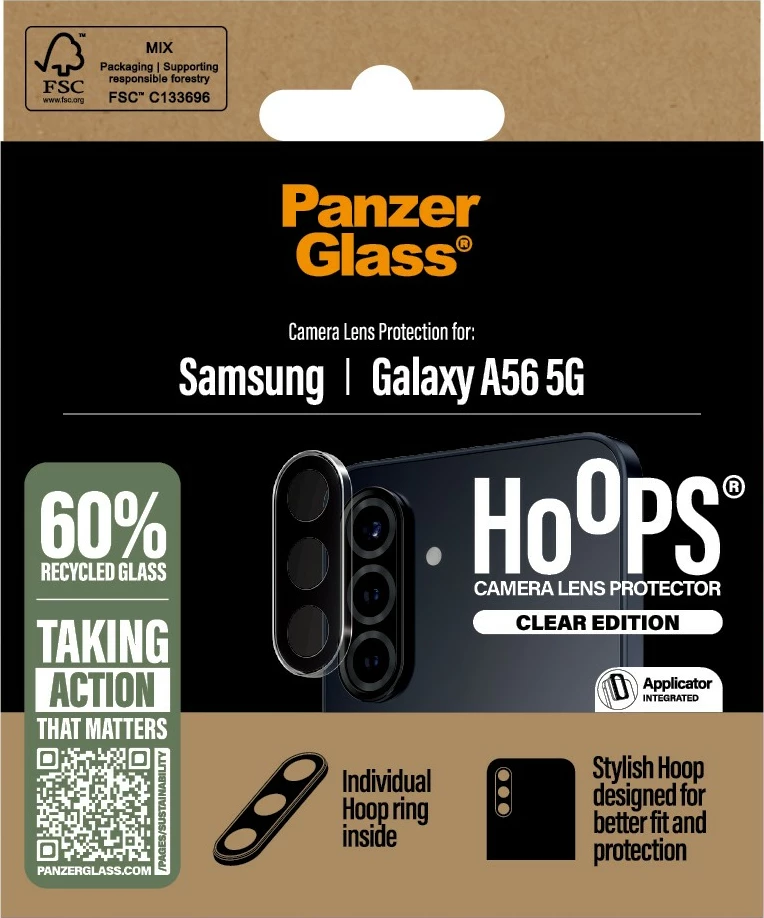Mbrojtës lentash PanzerGlass për Samsung Galaxy A56 5G, transparent