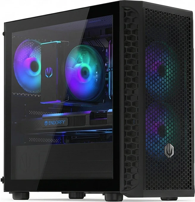 Kasë ENDORFY Signum M30 ARGB, midi tower, panel xhami, ARGB, e zezë