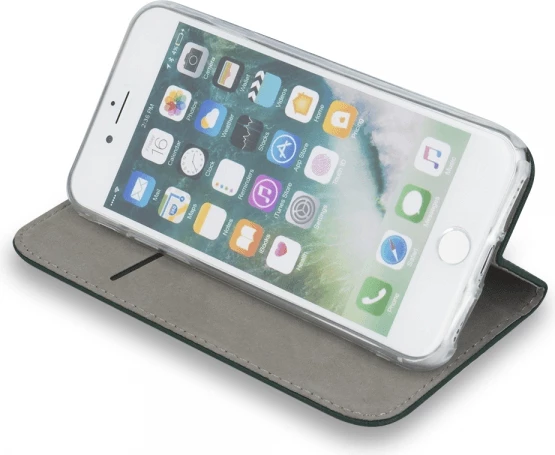 Mbështjellës Premium Flip HAVANA 17942 për iPhone 15, PU lëkurë, me magnet, me stand, e gjelbër