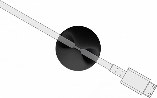 Mbajtës kabllosh DeLOCK set 6 copë, vetëngjitës, për tavolinë/mur, për kabllo deri 6.5 mm, i zi