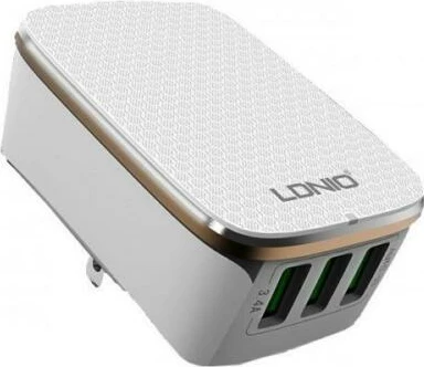 Adapter udhëtimi LDNIO A3304, universal EU/AU/UK/US, 3x USB, 5V/3.4A, 17W, i bardhë