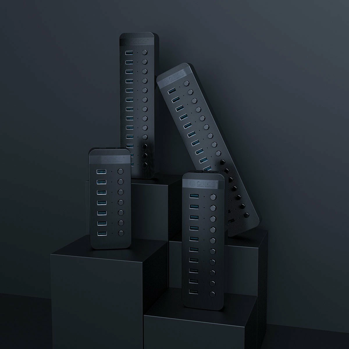 USB hub Orico CT2U3-16AB-EU-BK-BP 16x USB-A 3.2 Gen1 5 Gbps, aktiv, zi