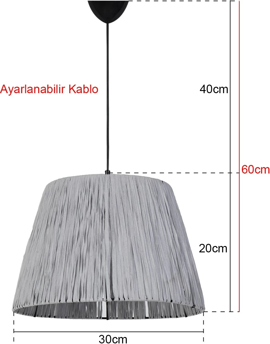 Llambë tavani Opviq, gri, YL192