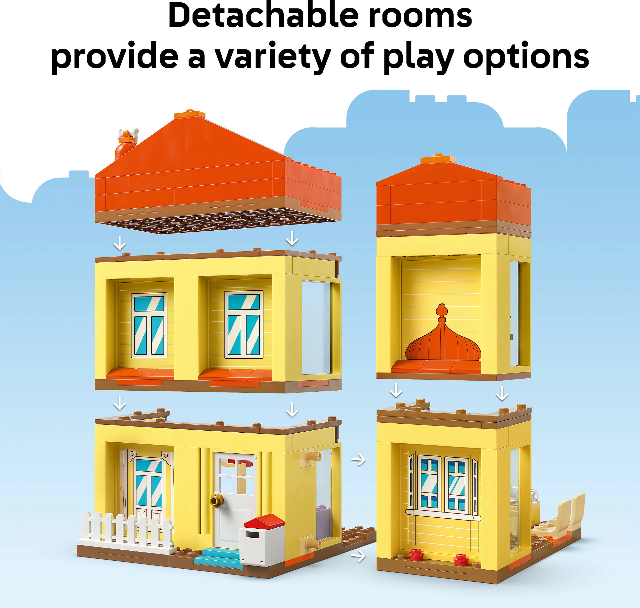 Set ndërtimi LEGO Bluey 11203 Bluey’s Family House, 382 copë, 4+, multikolor