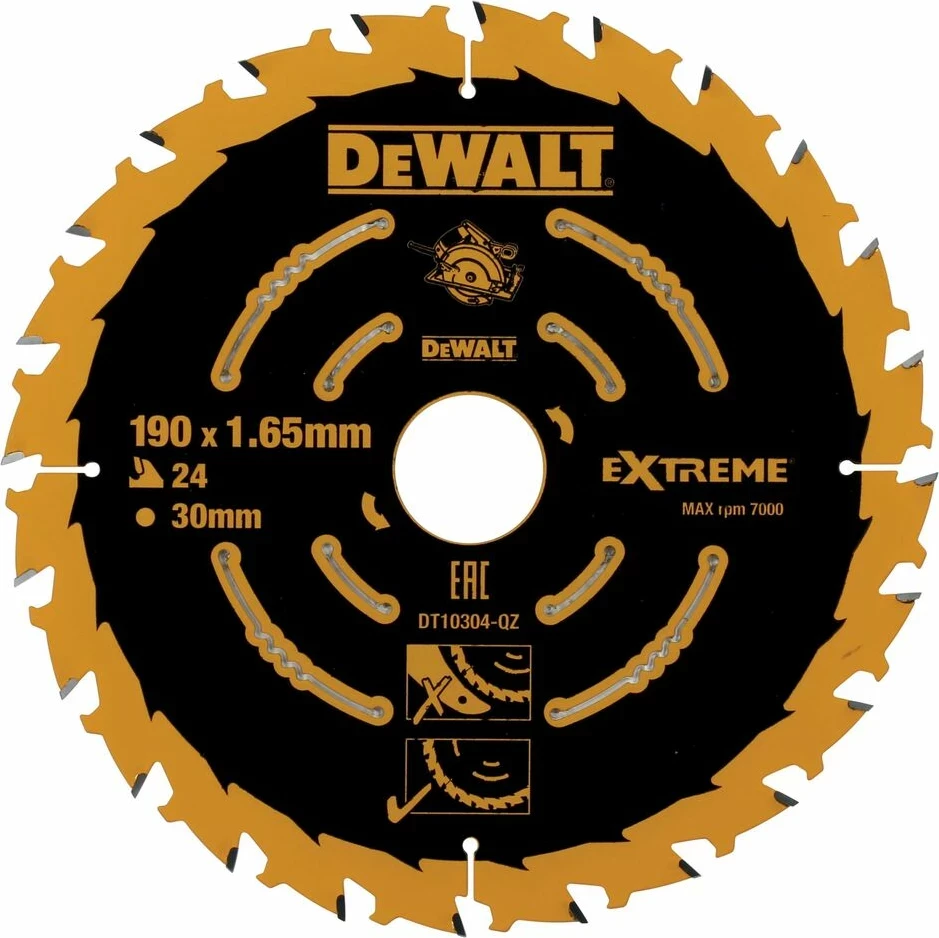 Disk sharrë rrethore DeWalt DT10304 Extreme 190mm 30mm 24 dhëmbë