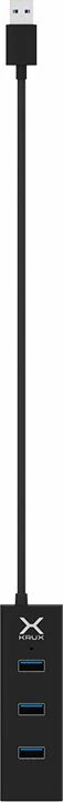 Hub USB Krux KRX0050 4x USB-A 3.0 5 Gbps e zezë