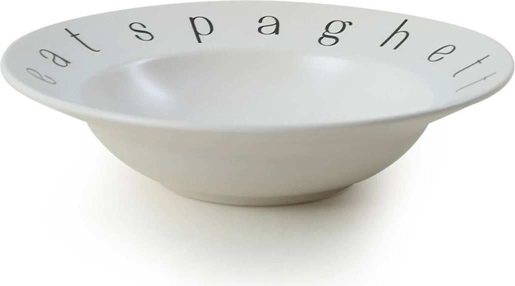 Pjatë Hermia Concept, 26cm, qeramike, e bardhë dhe e zezë