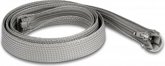 Mbështjellës kabllo DeLOCK 1 m x 20 mm, me zinxhir, rezistent ndaj nxehtësisë, gri