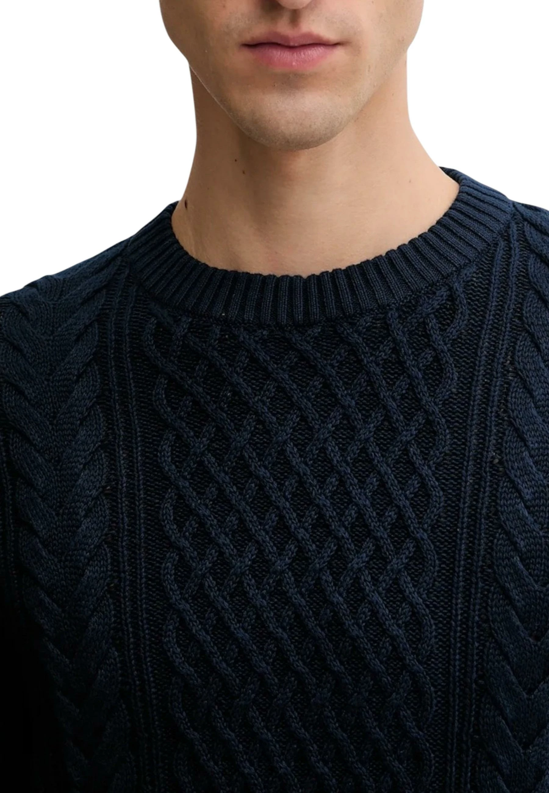 Xhemper për meshkuj Tommy Hilfiger Jeans TJM SLM Badge Cable DM0DM22101, kaltër e errët [Madhësia: L]