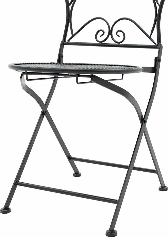 Tavolinë me karrige 3 copë Walen metal i zi