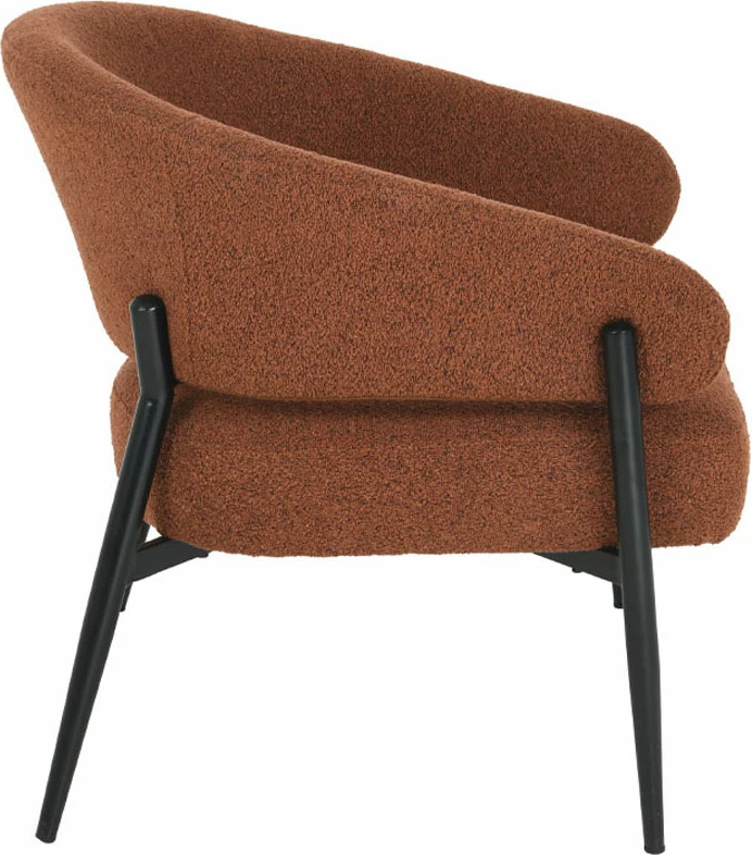 Karrige e ulët Moritz, ngjyrë terrakote, 73x72x75