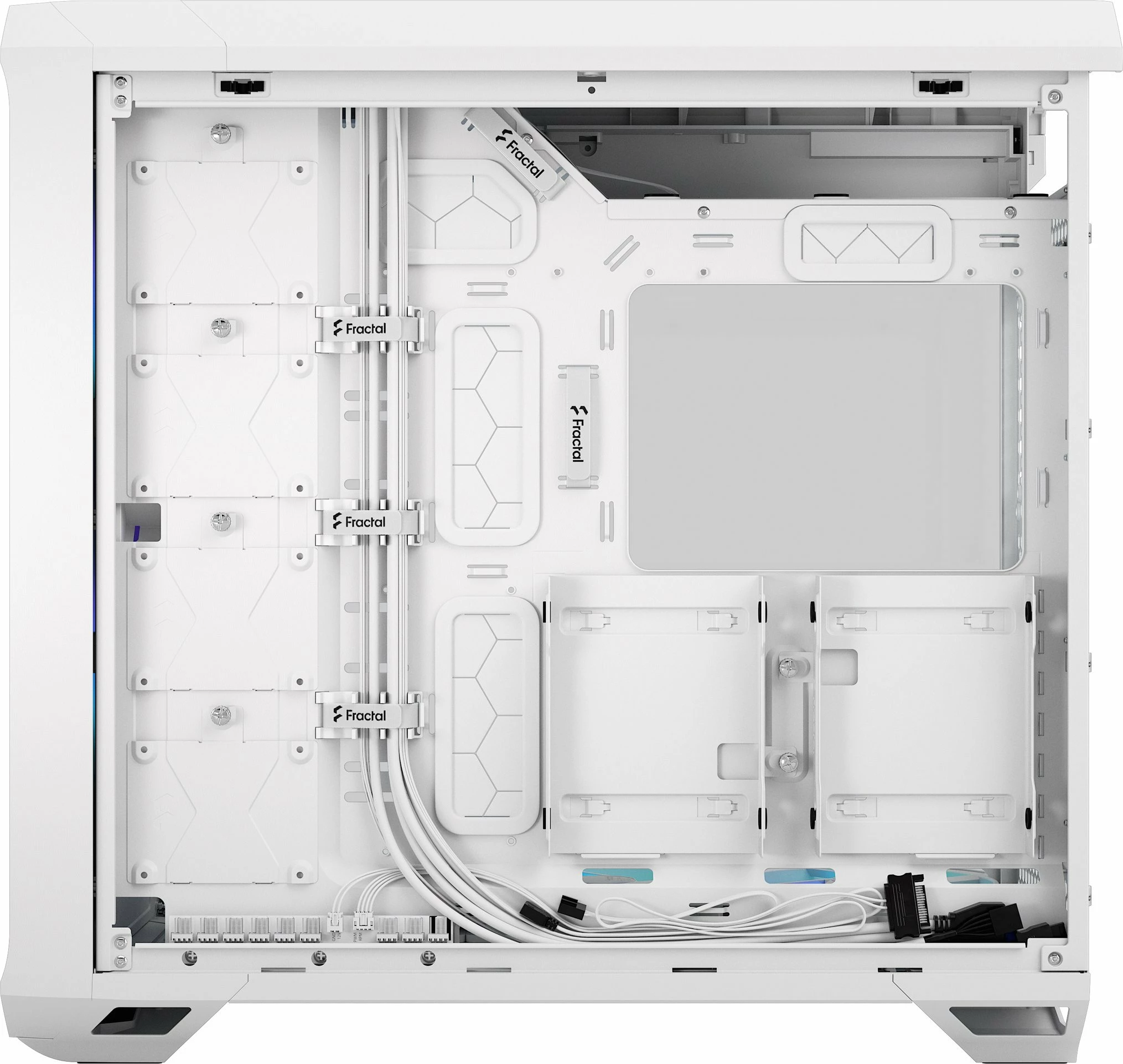 Kasë Fractal Design Torrent RGB TG Clear Tint (FD-C-TOR1A-07) Full Tower ATX/eATX, 5 ventilatorë, USB-C, e bardhë