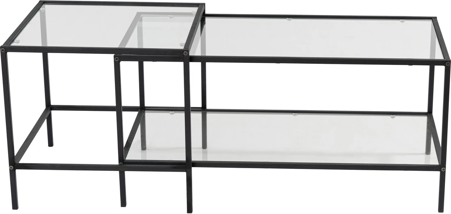 Set tavolinash kafeje Hanah Home, Sevay, e zezë