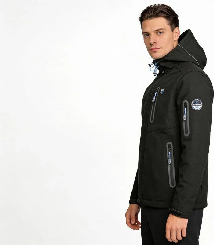 Jakne softshell për meshkuj Geographical Norway, e zezë [Madhësia: L]