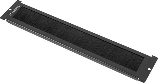Panel me furçë për rack 19" LANBERG FF01, menaxhim kabllosh, i zi