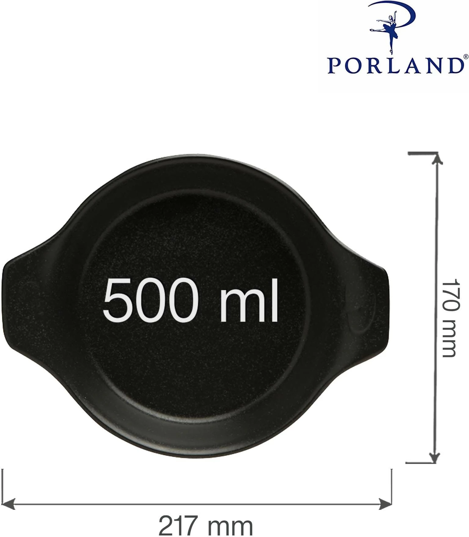 Tavë pjekjeje Porland Seasons Coal ø170 mm 500 ml, e zezë, set 6 copë