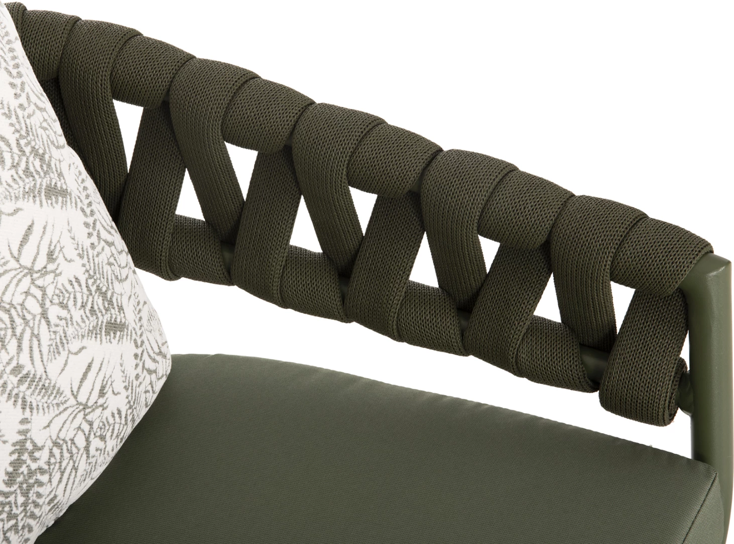 Karrige alumini CAMDEN FH6141.09 jastëk shpine me dizajn print-dritë ulliri 56x60x72-87Hcm