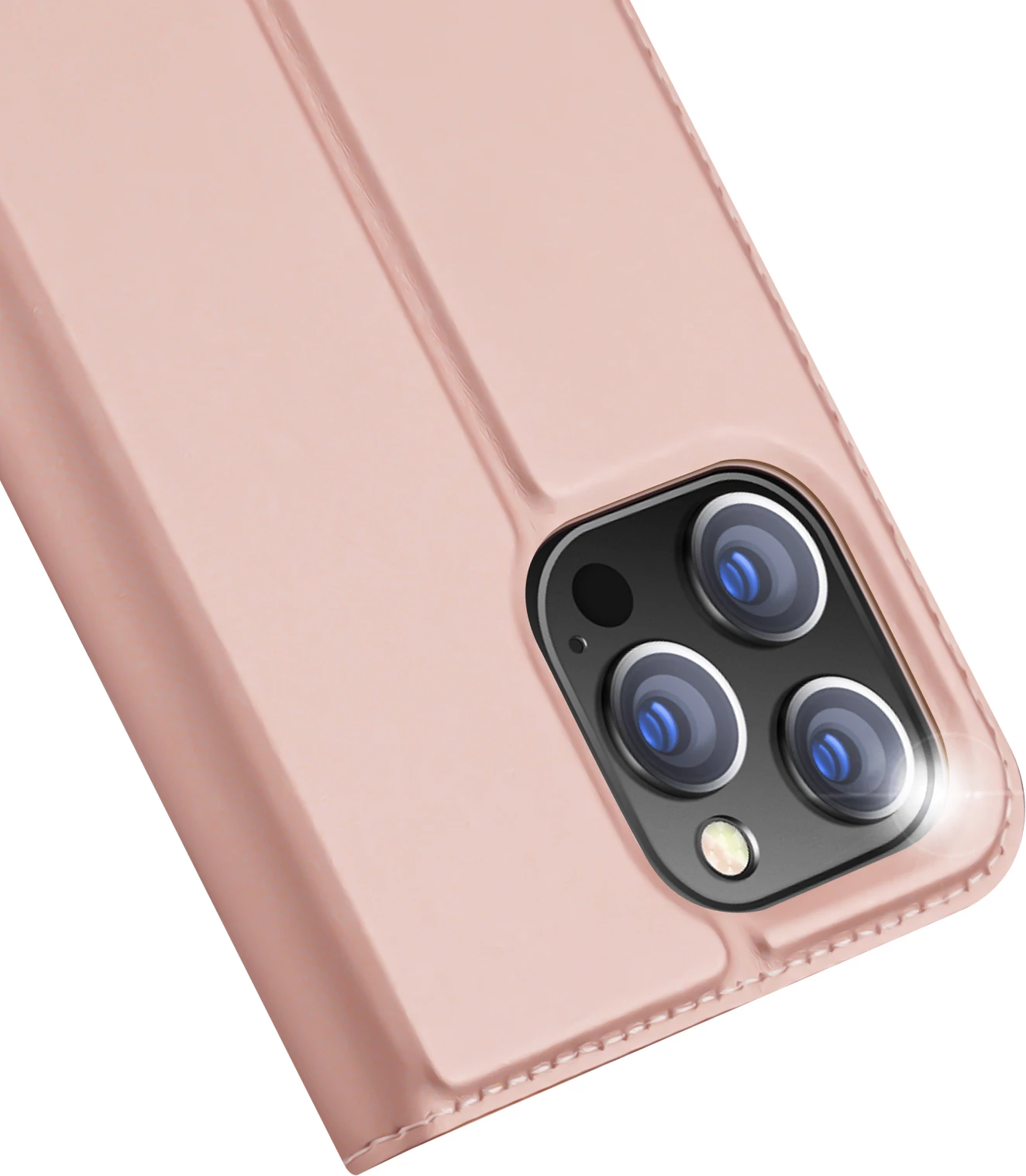 Mbështjellës Dux Ducis Skin Pro për iPhone 15 Pro Max, me xhep kartelash, rozë