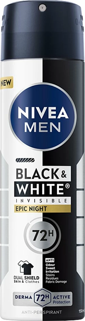 Deodorant spray për meshkuj Nivea Black & White Invisible Epic Night 150ml