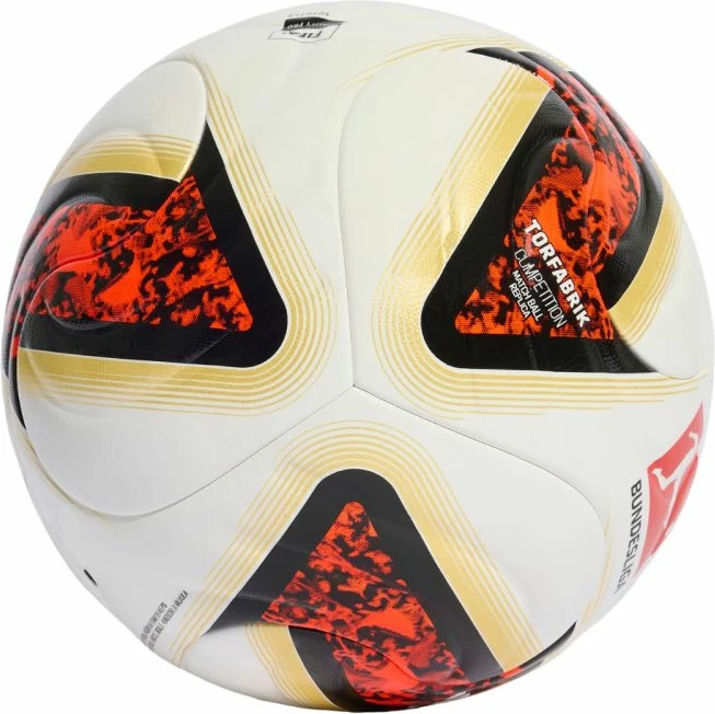 Top futbolli adidas Bundesliga 26/27 Torfabrik Competition KG6045, të bardhë-portokalli-ari [Madhësia: 5]