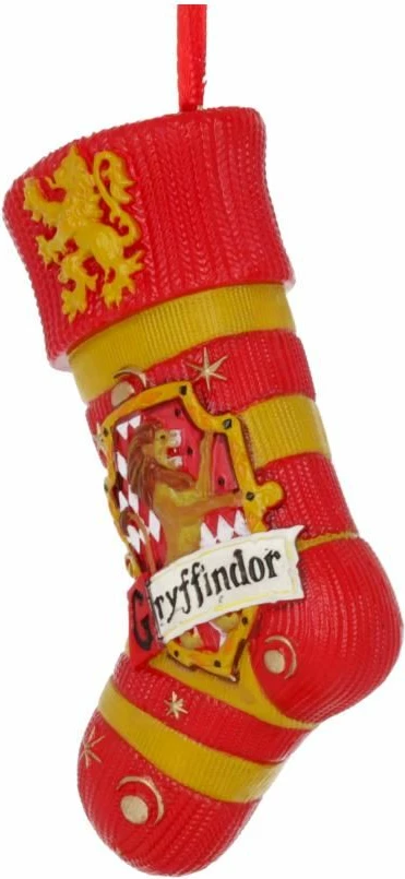 Ornament varëse çorape Krishtlindjes NEMESIS NOW Harry Potter Gryffindor, resin, i pikturuar me dorë, zyrtar i licencuar, kuqe/ari