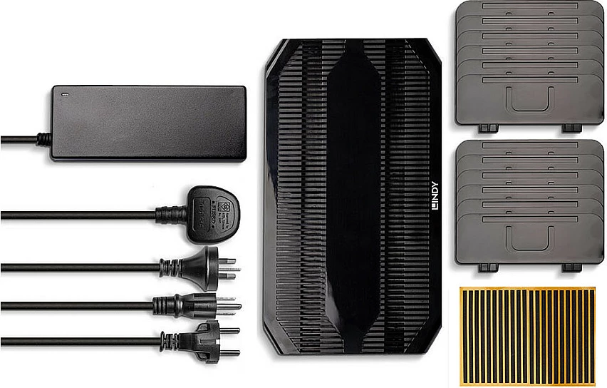 Stacion karikimi USB LINDY 10-Port 96W, USB-A, freestanding, i zi